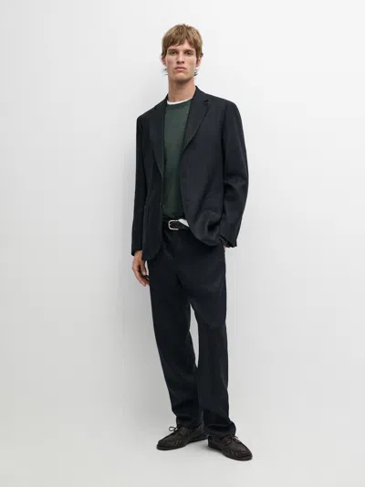 Massimo Dutti Leinen In Black