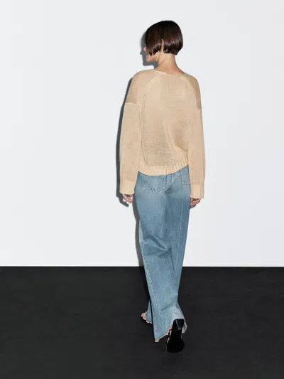 Massimo Dutti Linen V In Animal Print