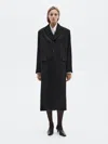 Massimo Dutti Long 100% Wool Coat In Multi