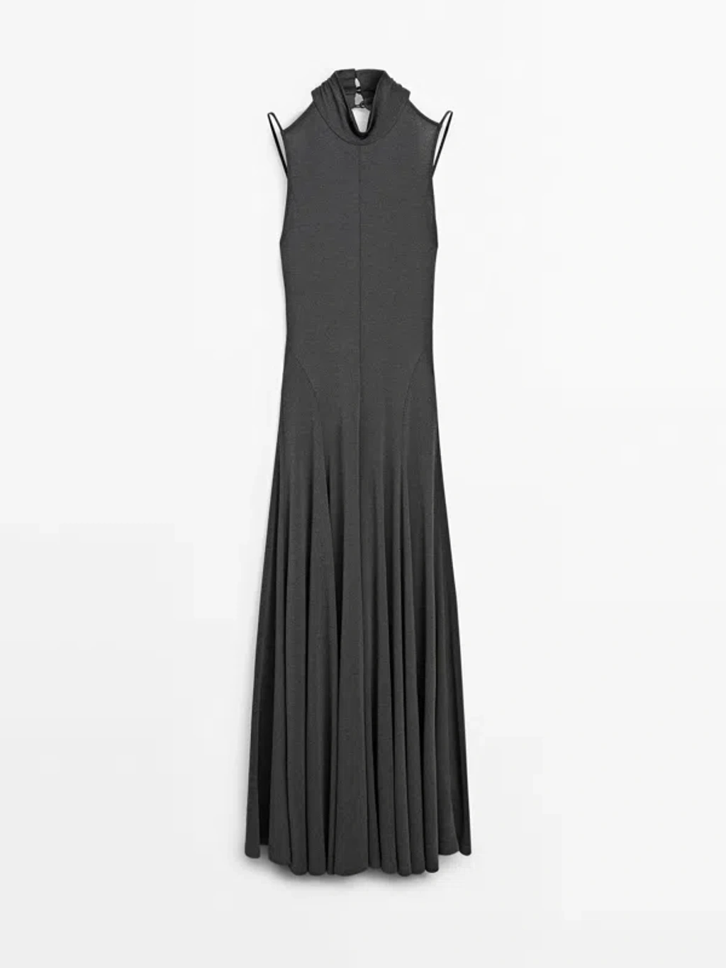 massimo dutti halter dress Massimo Dutti Womens Midi Dress Medium Dark Blue Satin Halter Neck 6651/550  NWT