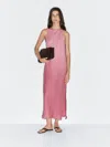 Massimo Dutti Long Halter Dress In Pink