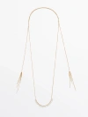 MASSIMO DUTTI LONG NECKLACE WITH ZIRCONIA DETAIL