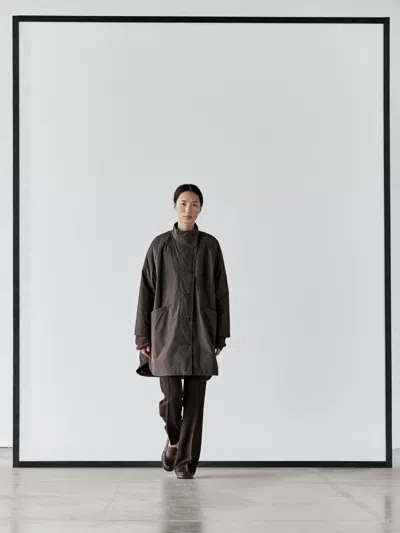 Massimo Dutti Long Puffer Jacket In Gray