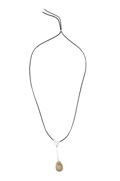 Massimo Dutti Collar Largo Semilla In Black