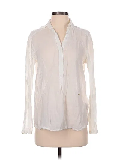 Pre-owned Massimo Dutti Long Sleeve Blouse In Ivory