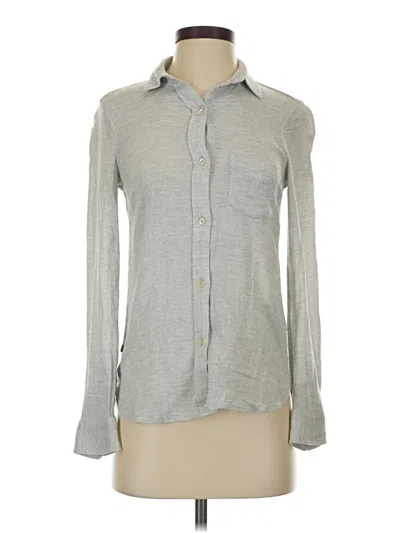 Pre-owned Massimo Dutti Long Sleeve Button Down Shirt In Gray