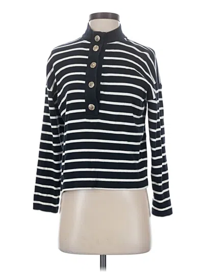 Pre-owned Massimo Dutti Long Sleeve Top Black Turtleneck Tops