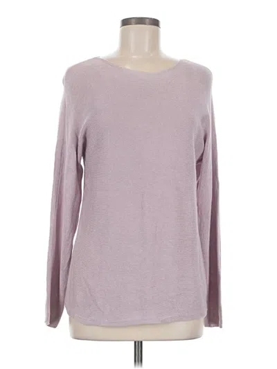 Pre-owned Massimo Dutti Long Sleeve Top Purple Boatneck Tops
