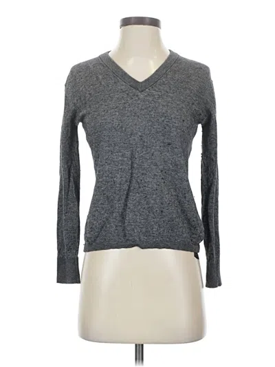 Pre-owned Massimo Dutti Long Sleeve T-shirt In Gray