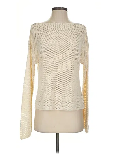 Pre-owned Massimo Dutti Long Sleeve Turtleneck In Ivory