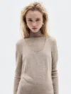 Massimo Dutti Long Strappy Knit Top In 100% Cashmere In Multi