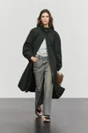 Massimo Dutti Long Technical Parka In Black