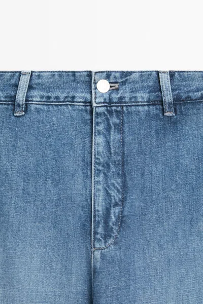 Massimo Dutti Loose Fit Wide In Blue