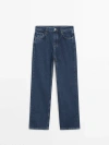 MASSIMO DUTTI LOW-RISE STRAIGHT-LEG REGULAR LENGTH JEANS