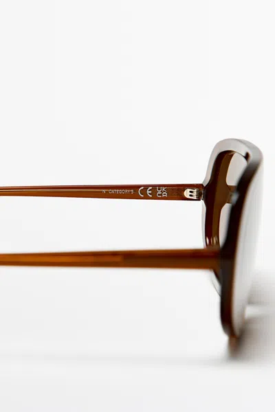 Massimo Dutti Maxi Wrap Sunglasses In Brown