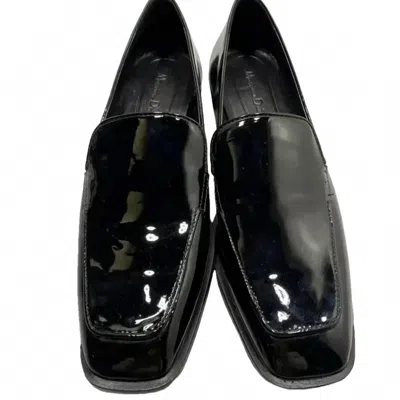 Massimo Dutti Men's Square Toe Patent Leather Loafers In Black