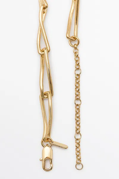 Massimo Dutti Metal Chain Link Necklace In Gold