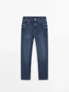 MASSIMO DUTTI MID-WAIST SLIM-CROPPED-FIT JEANS