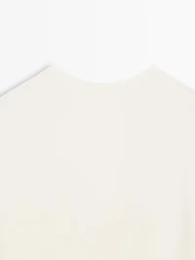 Massimo Dutti Midi Dress With Back Detail In White