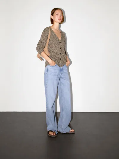 Massimo Dutti Mouliné V In Animal Print