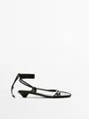 Massimo Dutti Multi-strap Heeled Sandals In Brown