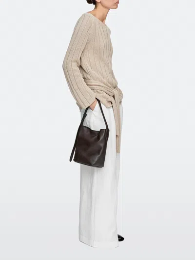 Massimo Dutti Sac Seau En Cuir Nappa In Brown