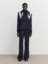 Massimo Dutti Gerade Geschnittene Anzughose In Marineblau In Marineblau