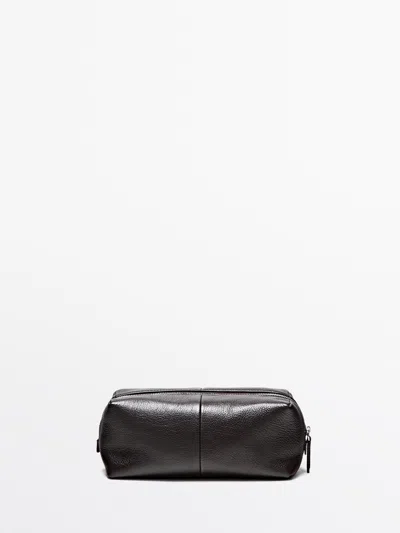 Massimo Dutti Neceser Cremallera Piel Napa In Brown