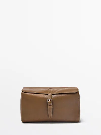Massimo Dutti Neceser De Viaje Piel Napa
