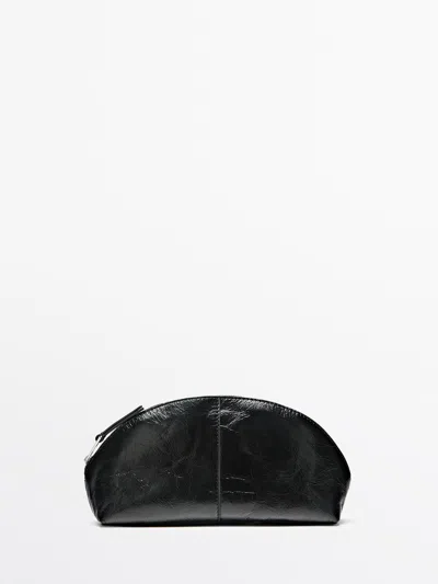 Massimo Dutti Neceser Piel Napa In Black