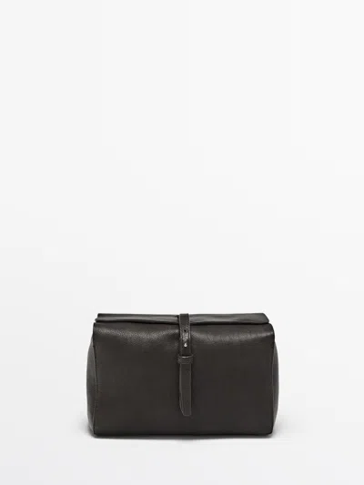 Massimo Dutti Neceser Piel Napa In Brown
