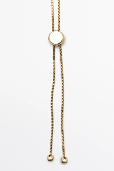 Oval Pendant Necklace In Gold from Massimo Dutti