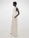 Massimo Dutti Palazzohose Knitteroptik In Beige