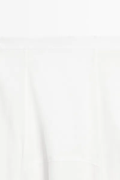 Massimo Dutti Panelled Flowing Midi Skirt In White