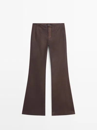 Massimo Dutti Pantalón Flare Fit In Multi