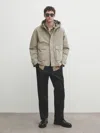 Massimo Dutti Parka Mit Herausnehmbarem Innenfutter In Stone