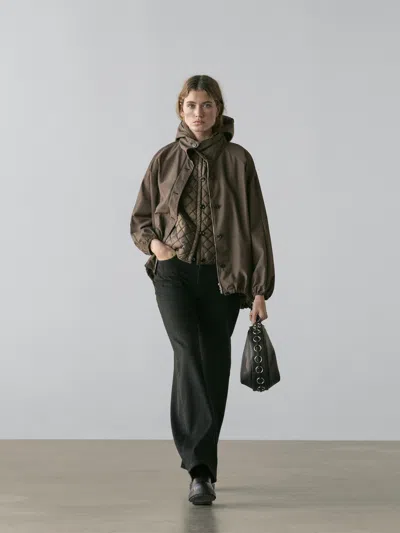 Massimo Dutti Parka Mit Puffärmel In Green