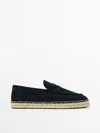Massimo Dutti Espadrilles Mit Loafer-detail In Blue