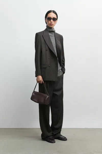 Massimo Dutti Americana Traje Raya Diplomática In Black