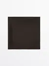 Massimo Dutti Plain Linen Bandana In Brown