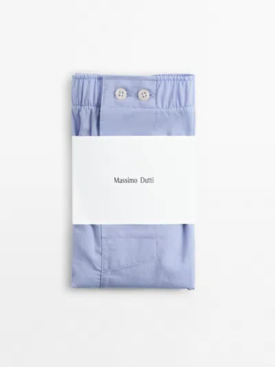 Massimo Dutti Plain Poplin Boxers In Multi