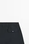 Massimo Dutti Plain Swimming Trunks In Black
