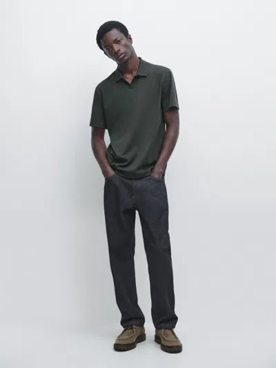Massimo Dutti Polo De Manga Curta 100% Algodão In Multi