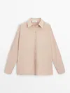 MASSIMO DUTTI POPLIN OVERSIZE BLOUSE