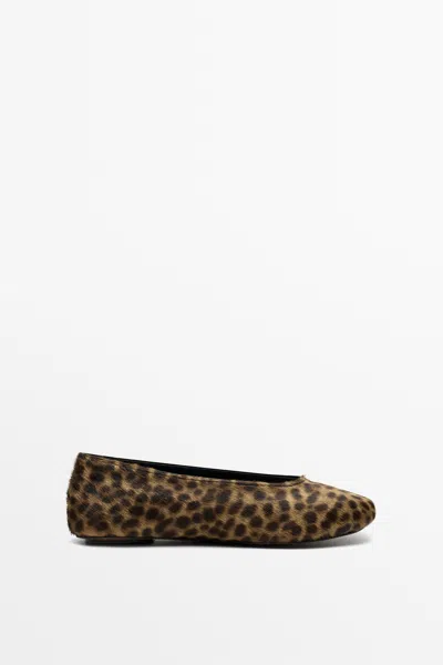 Massimo Dutti Printed Hair In Animal Print