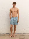 Massimo Dutti Printed Swimming Trunks In Multi