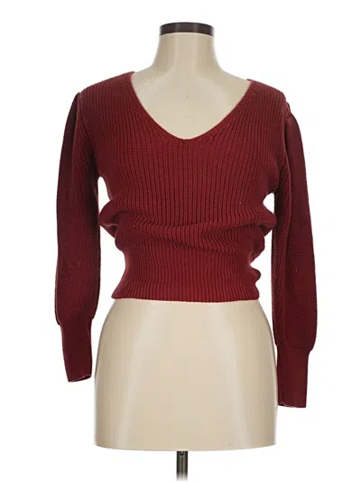Pre-owned Massimo Dutti Pullover Sweater In Burgundy