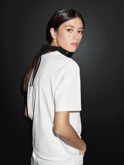 Massimo Dutti Regular Fit Short Sleeve T In White