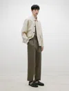 Massimo Dutti Bundfaltenhose Relaxed-fit In Grün