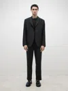 Massimo Dutti Bundfaltenhose Relaxed-fit In Schwarz